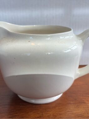 Classic White Ceramic Pitcher/Gravy Boat- Staffordshire England